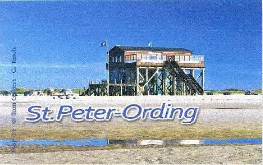 St.Peter Ording Nord Frisia Seebad Germany Photo Magnet Travel Souvenir, New