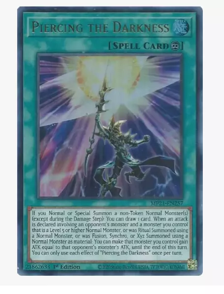 Piercing the Darkness MP21-EN257 Ultra Rare Yugioh