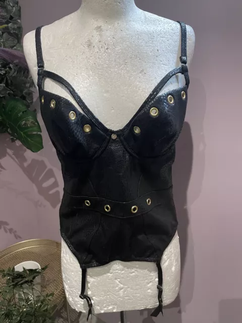 Ladies, Sexy Basque 36C Myleene Klass Black leather look