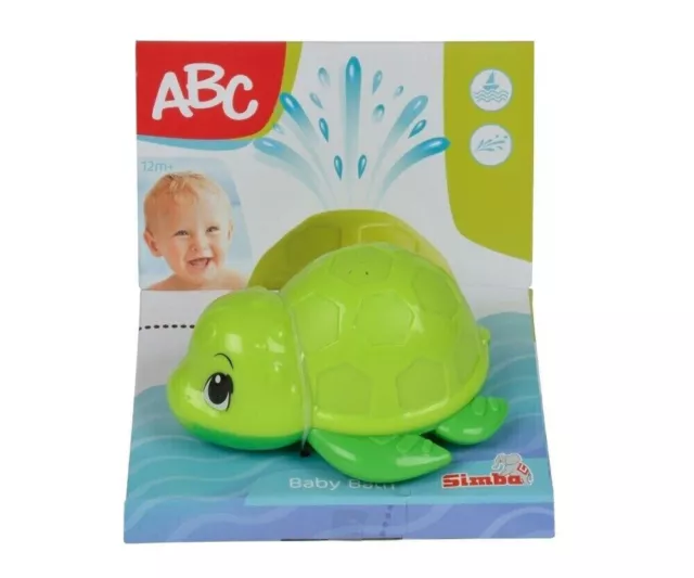 Simba ABC Green Turtle Baby Bath Toy 3-36 Months Fun Bath Time Battery Operated