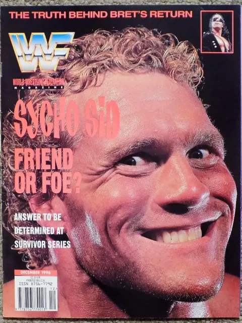 Wwf Magazine December 1996 Sid Wrestling Wwe  Brian Pillman Poster Wcw