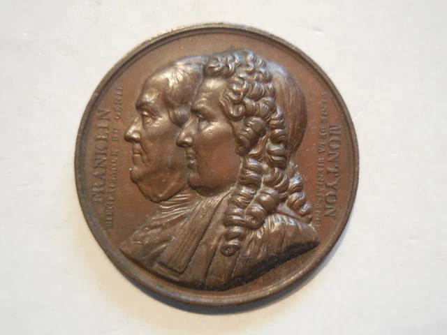 FRANCE MEDAILLE SOCIETE Montyon et franklin 1833 EUR 48,00 - FR