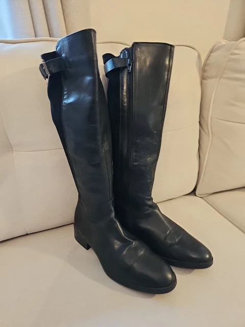 LK BENNETT LEATHER Black Brianna Knee High Boots UK 8 41 BNWT RRP 425 125.00 PicClick UK