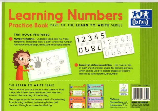 New Oxford Learning Numbers Practice Learn To Write Book For Children Key Stage1 2
