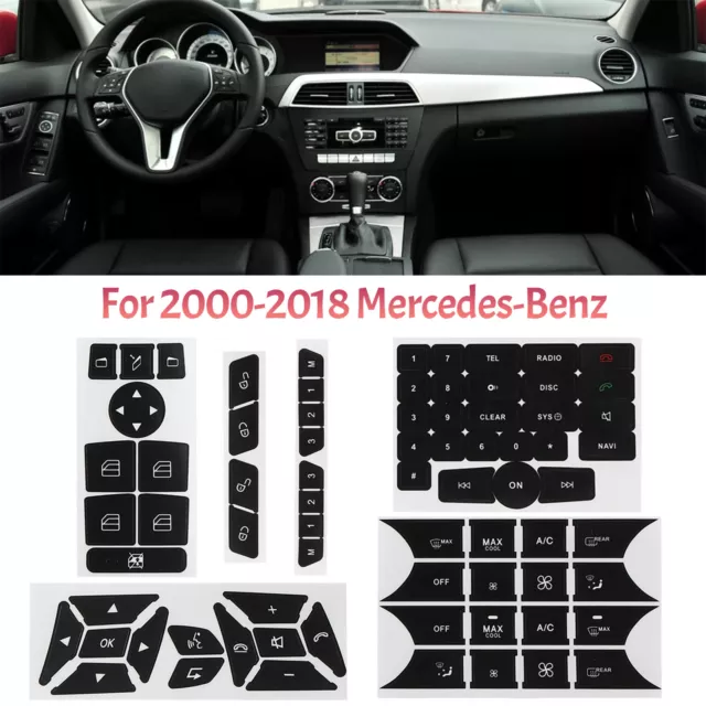 For Mercedes 2007-14Repair Decal Button Door Steering A/C Windo W Radio Sticker