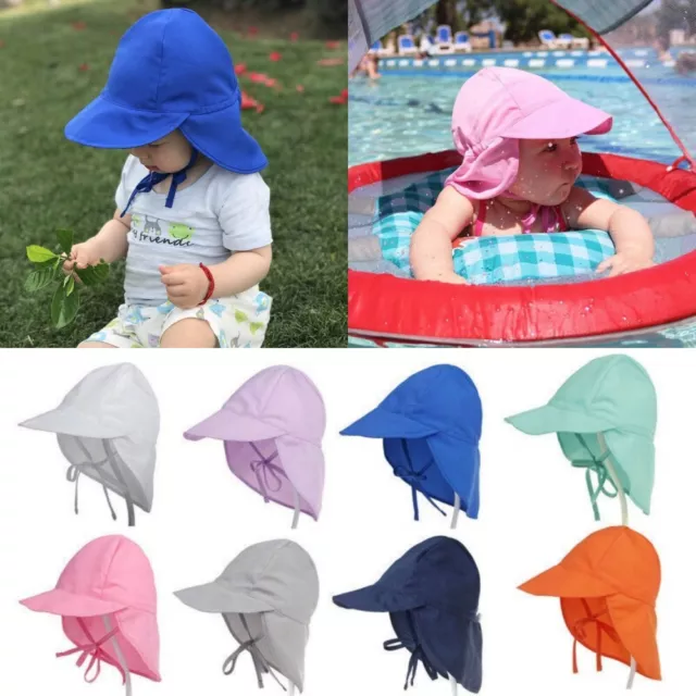 Baby Girls Boys Sun Hat SPF 50+ Summer Toddler Beach Hats Kids Legionnaire Cap
