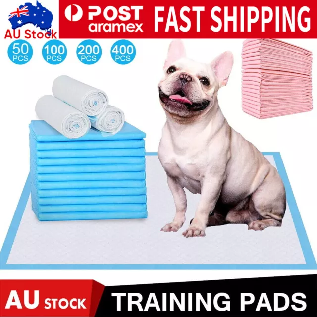 400X Large Puppy Training Pads Toilet Pee Wee Super Absorben Pet Dog Mat 60X60cm