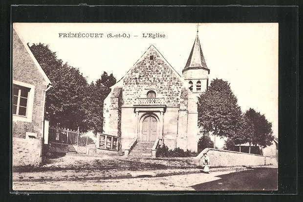 CPA Fremecourt, L´Eglise, vue de l'Église