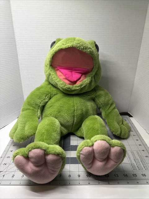 VINTAGE 1994 24K Polar Puff Plush Frog Green Riley #4089 Stuffed