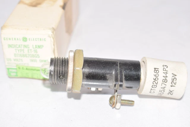 NEW GE General Electric 0116B6708G5 Type ET-16 Indicating Lamp 125V