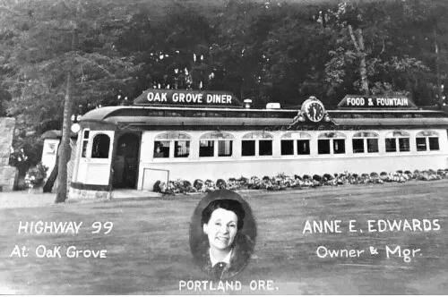 Oak Grove Diner Restaurant Portland Oregon OR Reprint Postcard