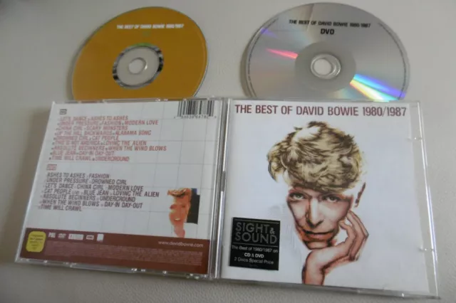 The Best Of David Bowie 1980/1987 Sight & Sound CD + Pal DVD 2 Disco LET'S DANCE