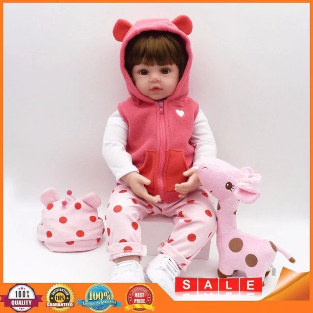 48cm Simulation Soft Silicone Reborn Doll Girl Playmate Toy Newborn Baby Dolls