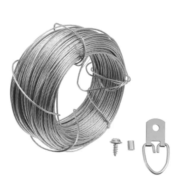 Wire Rope and Photo Frame Hanging Hooks Kit Picture Hangers Picture Hanging Wire