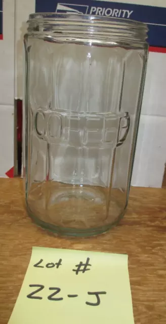 Hoosier Cabinet Original Colonial Embossed Coffee Spice Jar   Listing # Zz-J