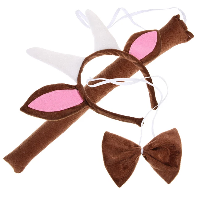 GOAT COSTUME ACCESSORIES Ears and Tail for Women Horn Headband £7.99