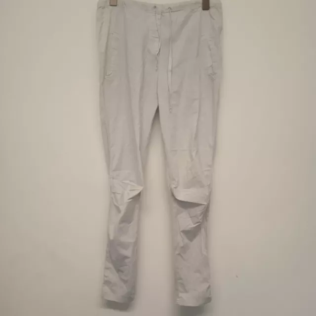 KRISTENSEN DU NORD Ladies White Light Weight Cotton Trousers W34 L30