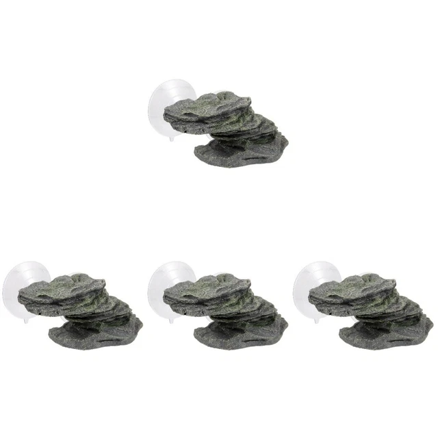 4 piezas Plataforma para tomar el sol con decoración de tanque de tortuga Reptile Plataforma para tomar el sol Tortuga