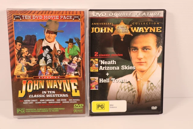 John Wayne: 10 Classic Movies DVD Westerns All Regions Collection Bundle