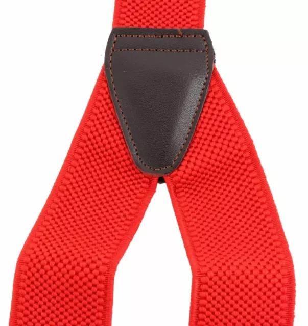 Knightsbridge Neckwear Mens Luxury Braces - Red 2