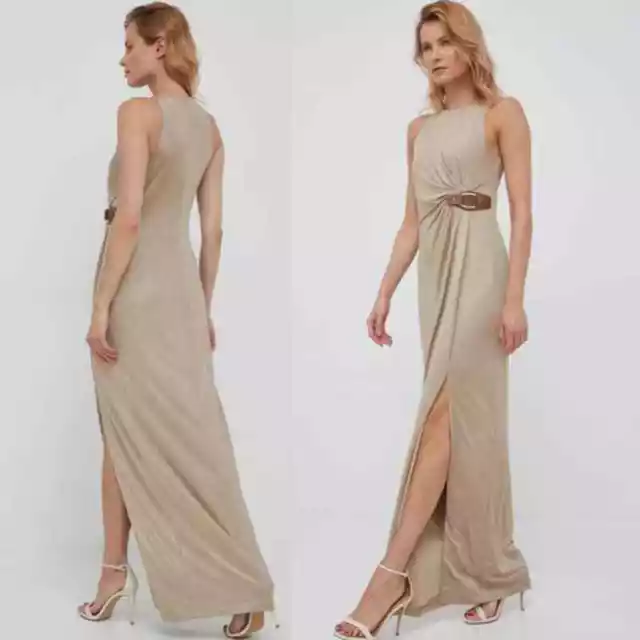 Lauren Ralph Lauren Foil-Print Jersey Gown NWT $260 Sz 12