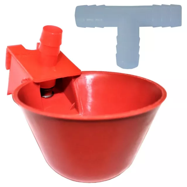 4  Rite Farm Products Auto Waterer Drinker Cup & Barbed Fitting Chicken Poultry