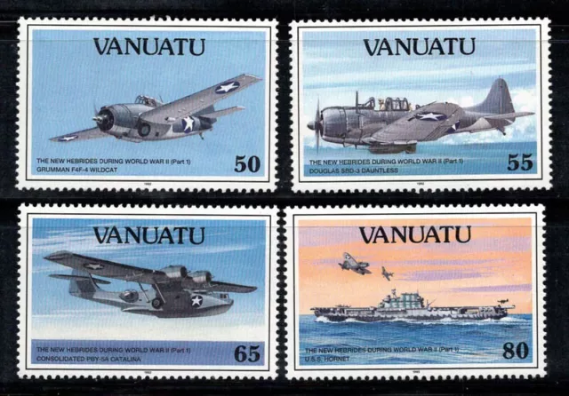 Vanuatu 1992 Mi. 884-887 Neuf ** 100% Avions, Navire