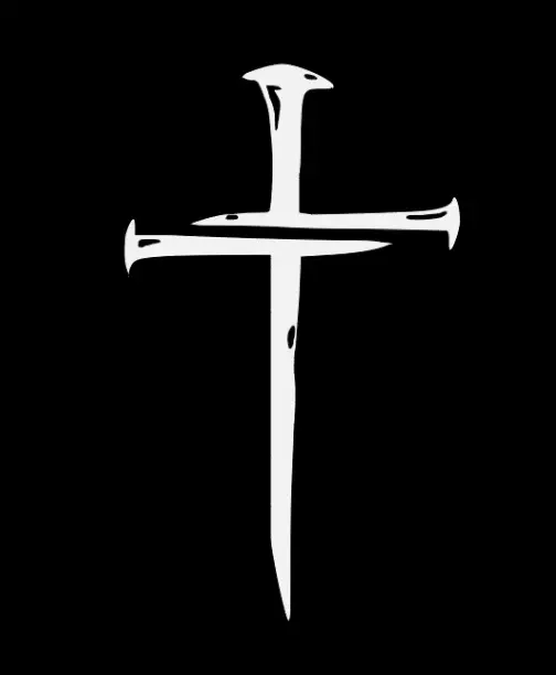 Nail Christian Cross Jesus DieCut Vinyl Window Decal Sticker Car Truck SUV JDM