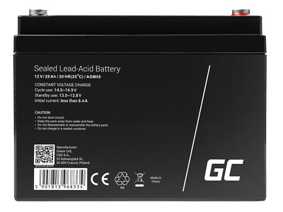 Camper GreenCell® Batteria AGM 12V 55Ah accumulatore VRLA fotovoltaico barca camper 