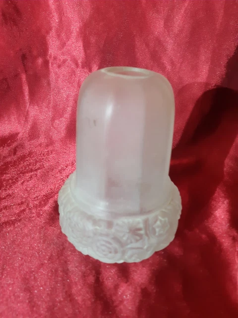 ANCIEN LUSTRE TULIPE PÂTE DE VERRE LAMPE