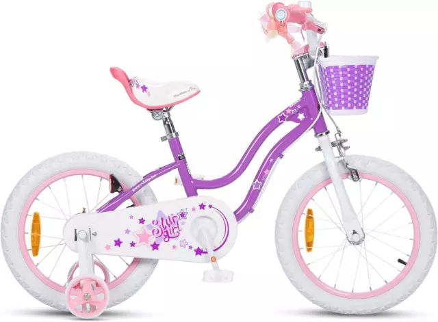 Royal Baby Stargirl Kinderfahrrad für Mädchen mit Stützrädern 14 Zoll Violett 2