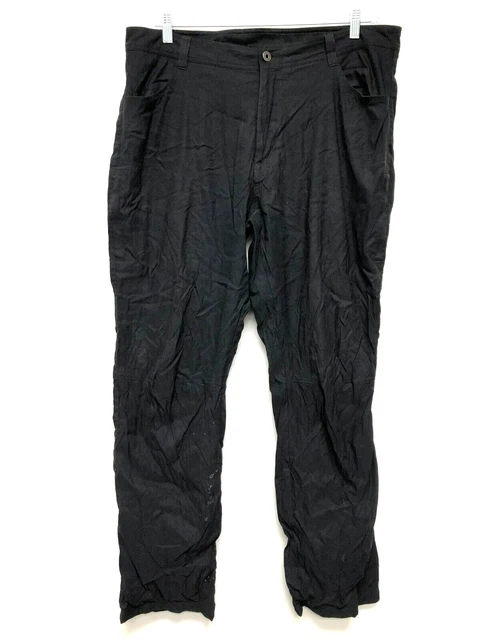 Eddie Bauer Mens Black Fleece Lined Ski Snowboard or Hiking Pants - Size 38x34