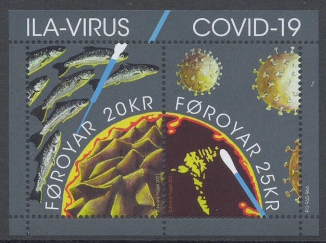 FÄRÖER - 2021 INFEKTIONSKRANKHEITEN COVID 19 - BLOCK 61 postfrisch **