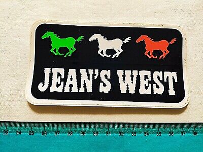 cm 15 x 6 rosso Old Sticker JEANS KING'S CORTINA VECCHIO ADESIVO 