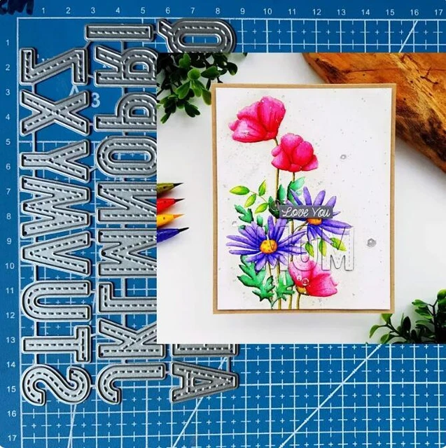 Alphabet Metal Cutting Dies Scrapbooking plantillas de troquelado acuñación tarjeta hágalo usted mismo