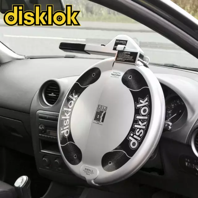 DISKLOK Security Ex Demo LARGE 41.5-44cm Silver Steering Wheel Lock (B Grade)