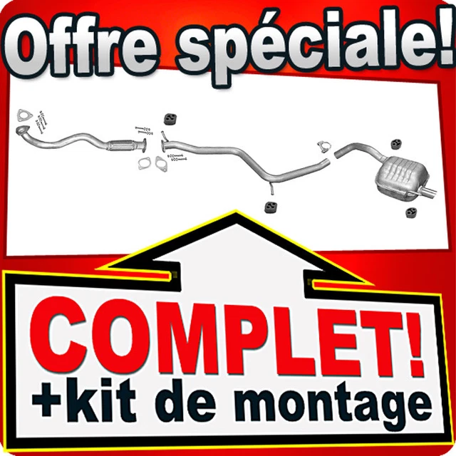 Tuyau D'échappement Pour Alfa Romeo 147/156 1.9 JTD 2000-2010 – Acier Aluminié, Kit Complet