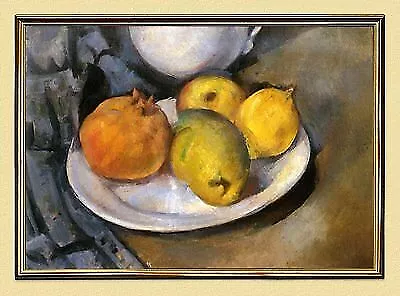 IMPRESSIONISMUS P. Cezanne STILLLEBEN MIT GRANATAPFEL BIRNE ZITRONE LEINWAND 62