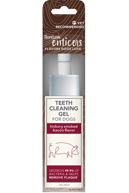 TropiClean Atrae Dientes Limpieza Gel para Perros Ahumado Bacon 59ml