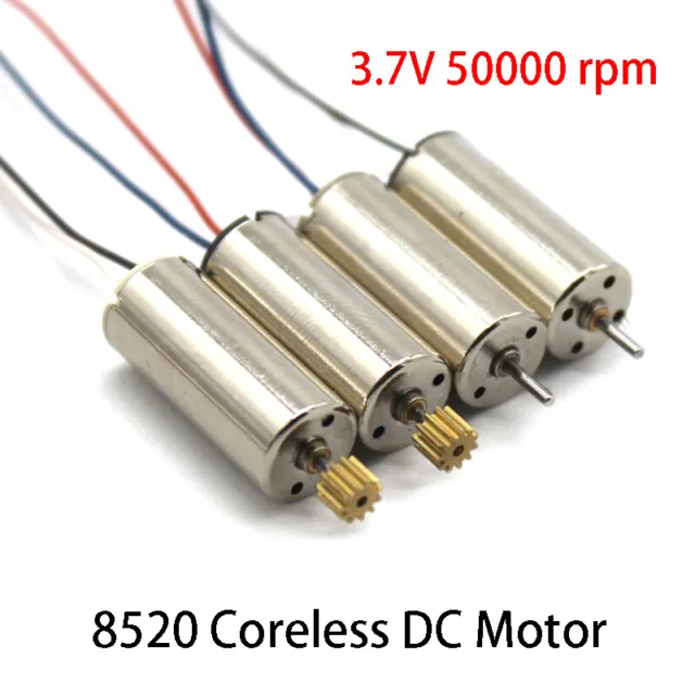 8520 Coreless DC Motor 3.7V 38000~50000 rpm High Speed Large Torque With Cables