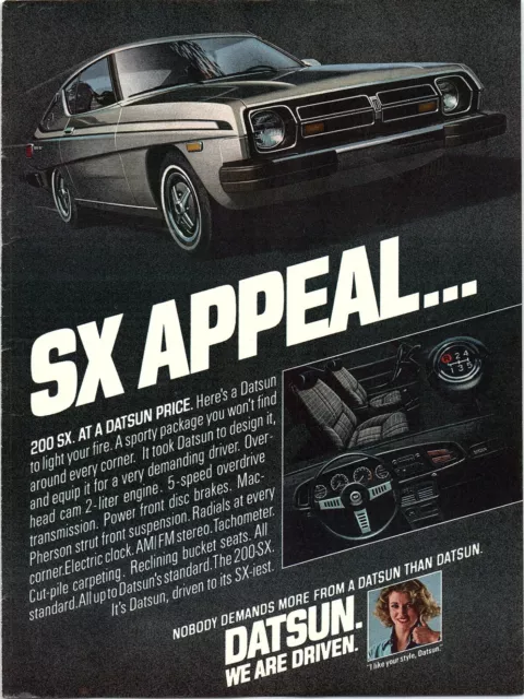 1978 Print ad Datsun 200 SX 5 Speed Overdrive