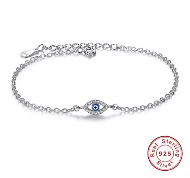 925 Sterling Silver Evil Eye Bracelet Eye Bracelet Turkish Eye Greek Quality