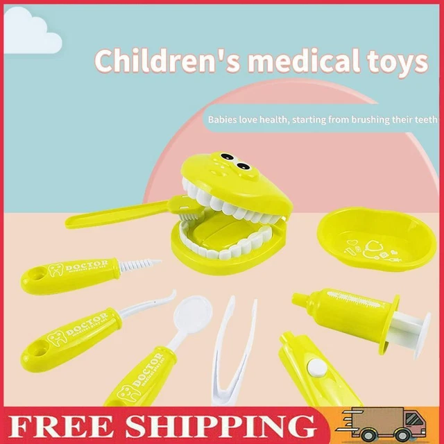 DENTIST KIT PRETEND Play Doctor Playset for Toddlers 9pcs Ages 3
