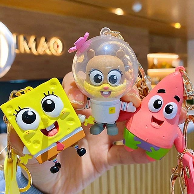 SpongeBob SquarePants Anime Figures Keychain Sandy Patrick Star free shipping