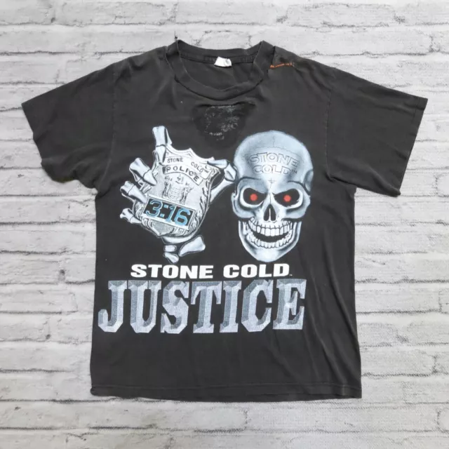 Vintage 90s WWF Stone Cold Steve Austin Shirt Wrestling Justice