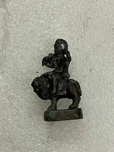 Figura hindú en miniatura Dios antiguo latón estatua vintage viejo raro...