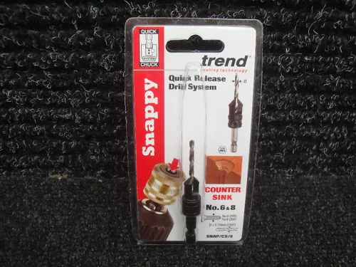 Trend Snappy Hss Drill Countersink 1/4" Hex Shank Snap/Cs/8 Cs 8 6 & 8