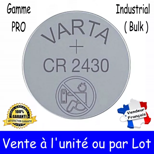 Piles bouton CR2430 VARTA Lithium 3V - Au choix par 1 2 5 10 20 30 40 50 ou 100