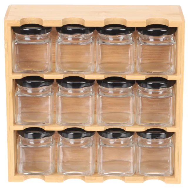 3-stöckiges Gewürzregal mit 12 Gläsern für Küchenschrank-EH