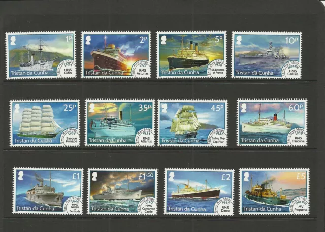 Tristan Da Cunha 2015 Mail Ships Definitives  Set Mnh